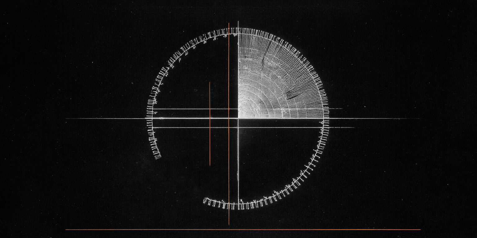 AI Technology Background - Complete Radar Display with Crosshairs